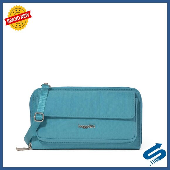 Compact RFID Phone Wallet Crossbody Bag with Adjustable Strap